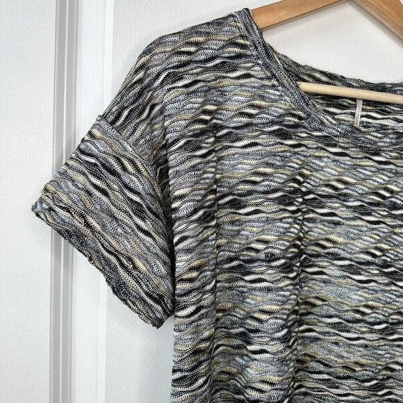 Free People S Metallic Boxy Crop Top - Picture 7 of 9